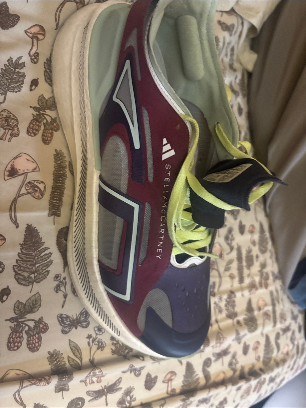 Stella McCartney Men's Athletic Shoe - Burgundy, Navy and Neon Yellow Make Offer